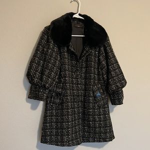 Anthropologie Hazel Tweed Pea Coat